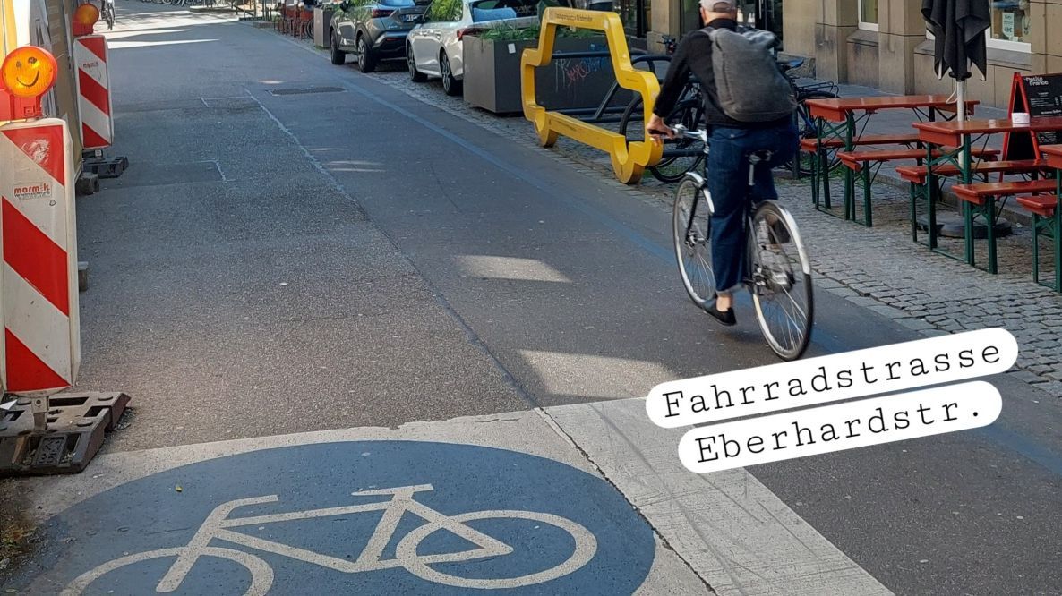 Foto Fahrradstrasse Eberhardstrasse